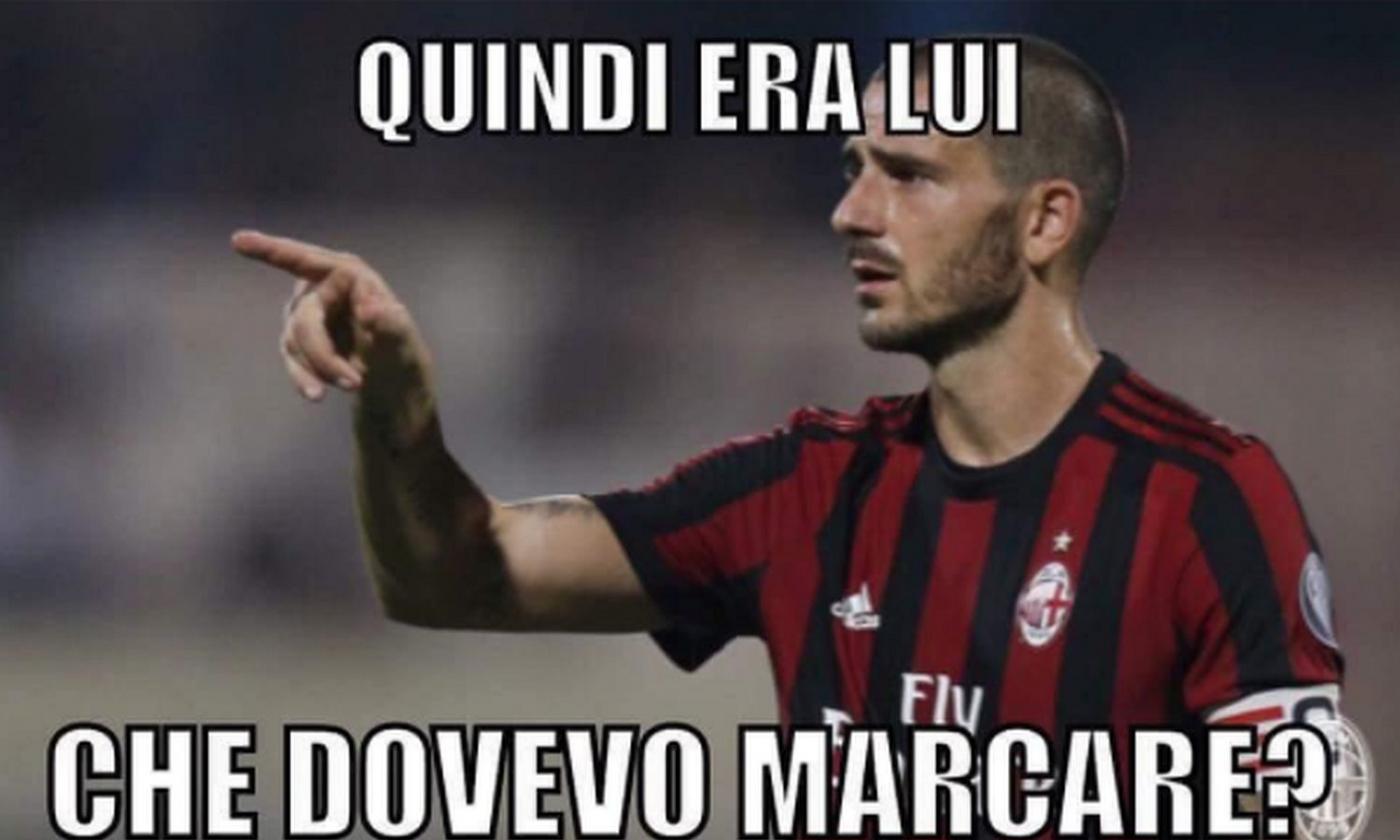 Watch: Immobile gives Bonucci a rough time as the pictures go viral on the web