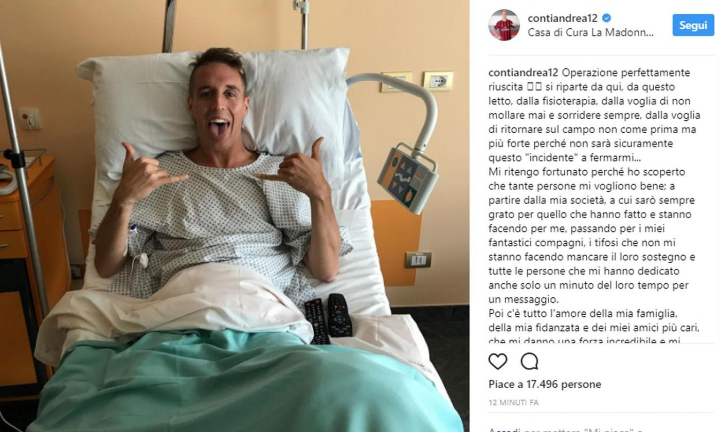 AC Milan star shares first message with fans after ‘successful’ knee surgery