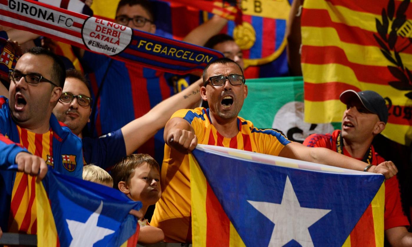 Athletic Bilbao-Barcellona, bandiere catalane allo stadio