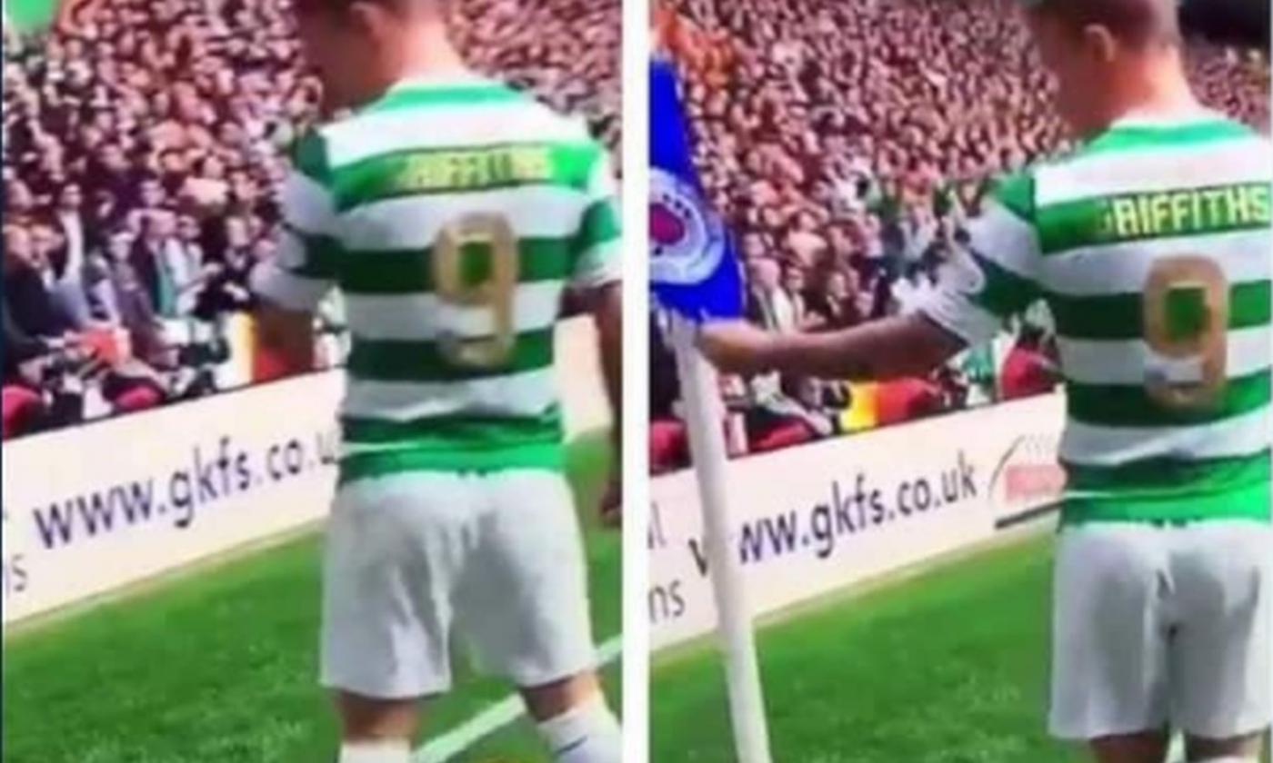 Rangers-Celtic: Griffiths si scaccola sulla bandierina! FOTO e VIDEO