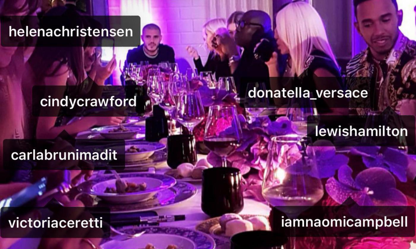 Icardi a cena con le top model FOTO