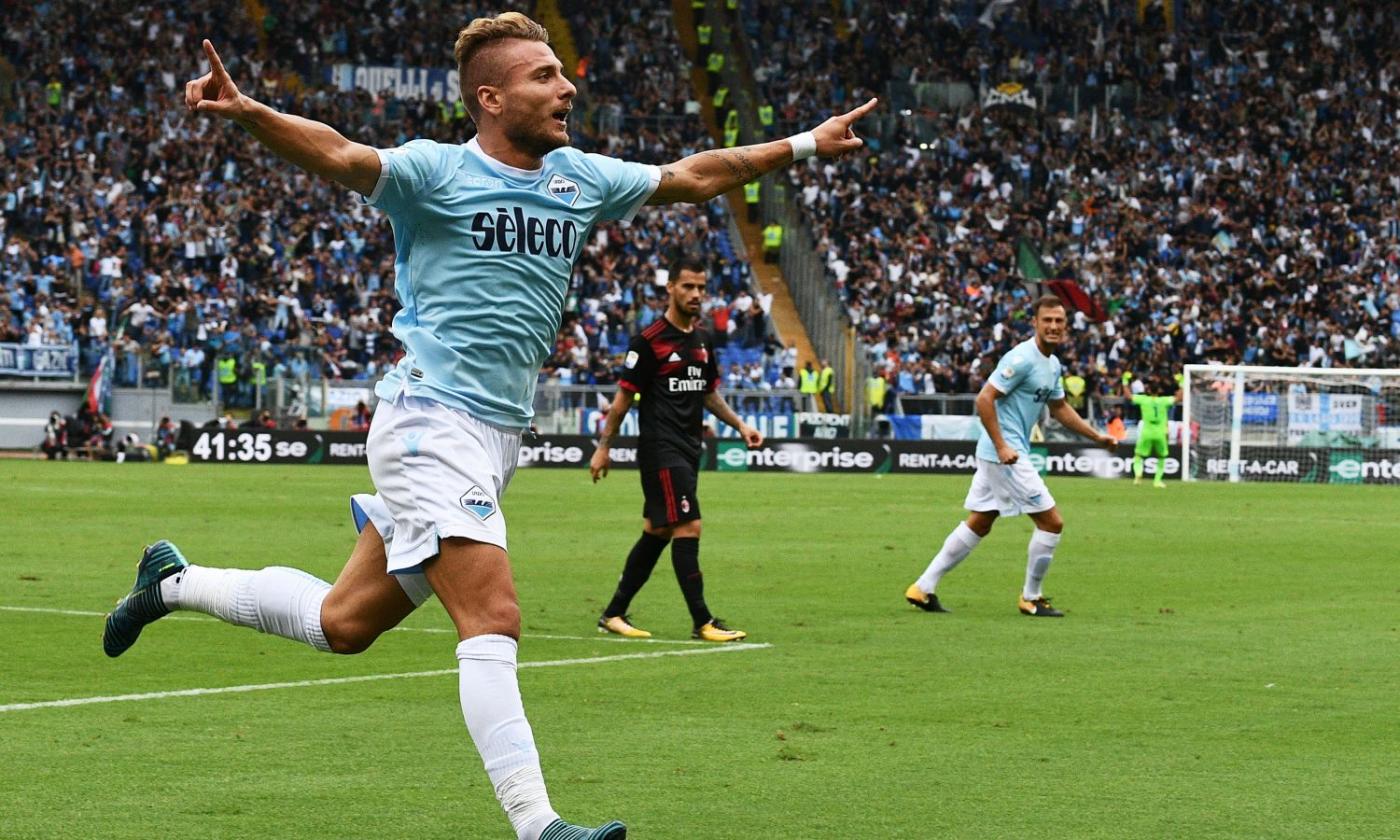 Watch super Ciro Immobile grab a 10 minute Lazio hat-trick against AC Milan