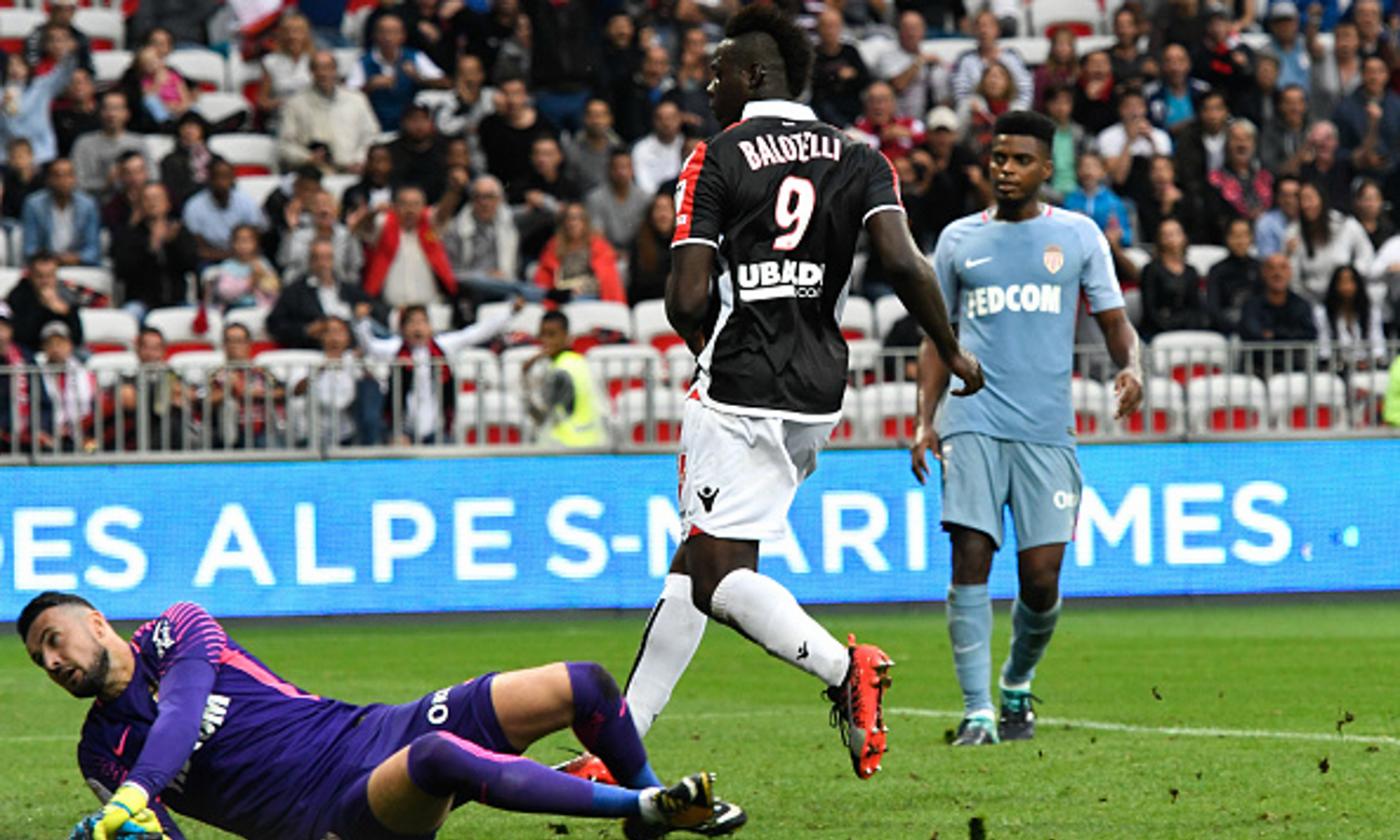 Ligue 1: Nizza-Monaco 4-0, doppietta di Balotelli e vince pure Ranieri VIDEO