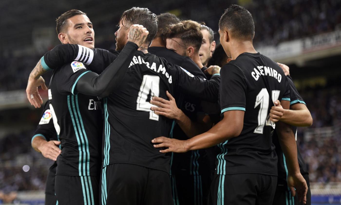 Liga: tris del Real Madrid alla Real Sociedad, Barcellona a + 4