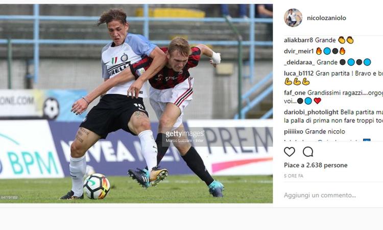 Milan-Inter Primavera, Zaniolo: 'Milano siamo noi, amala!'