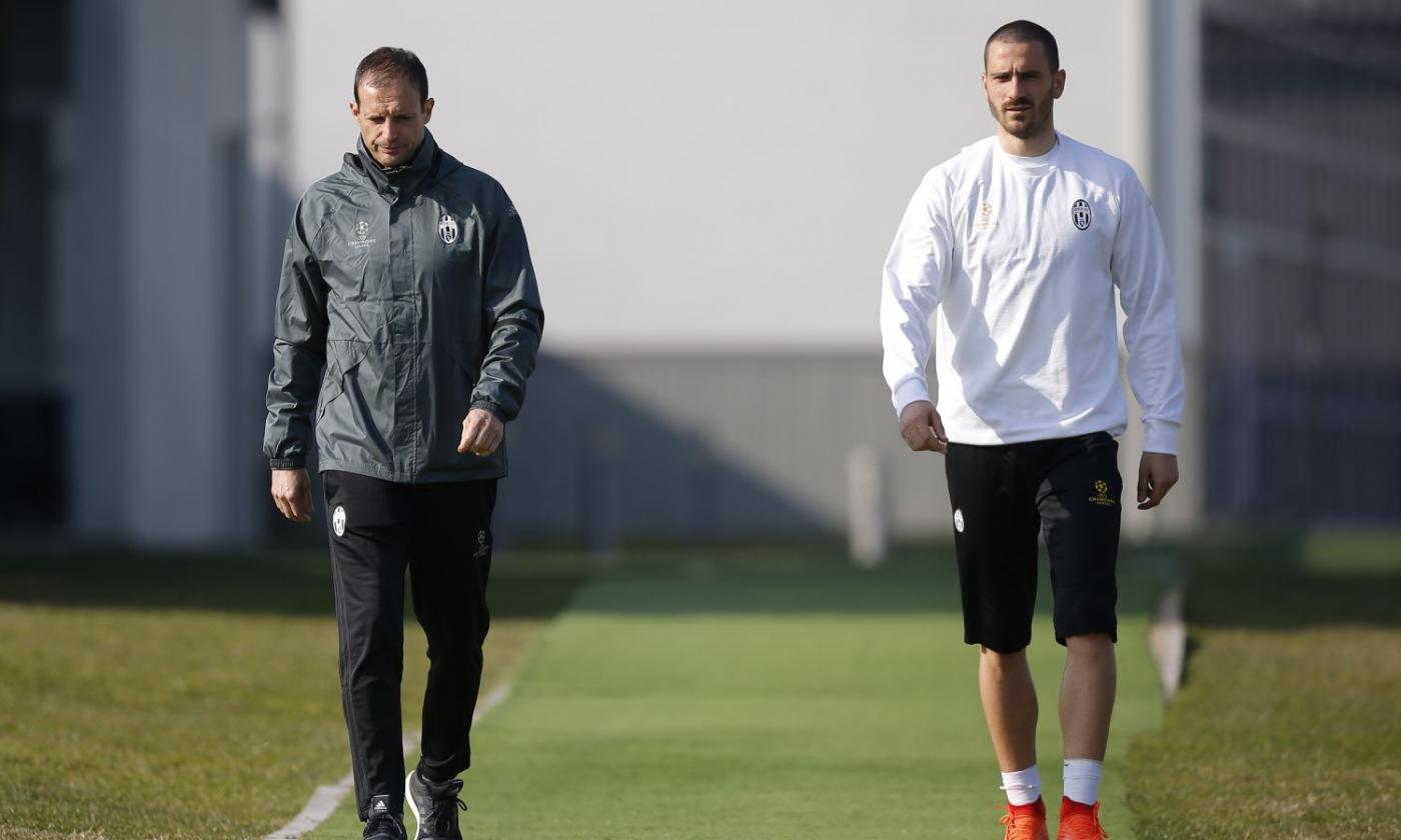 Juve, la scelta di Allegri su Bonucci