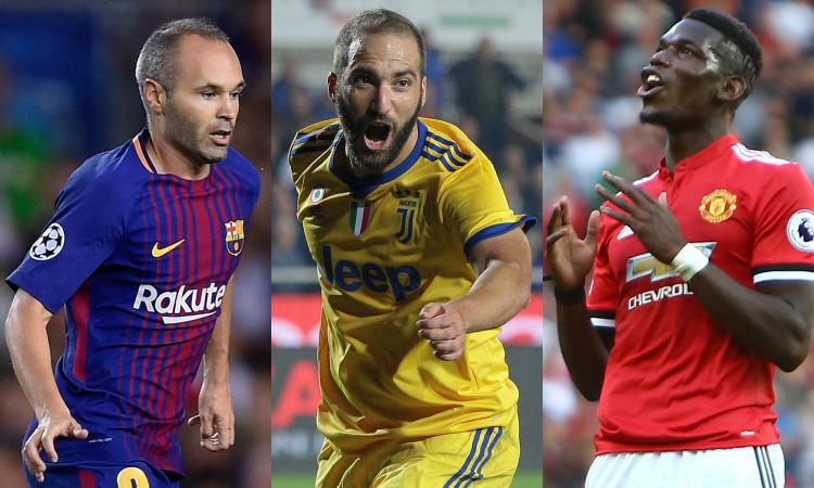 Da Iniesta e Pogba a Piqué e Higuain: la top 11 degli esclusi dal Pallone d'Oro