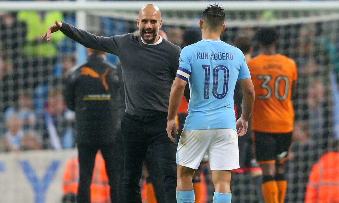 Napoli-City, Guardiola pronto a schierare Aguero centravanti