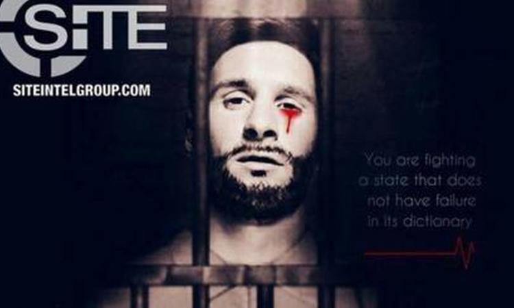 Isis, minacce per il Mondiale di Russia: foto choc con Messi che piange sangue