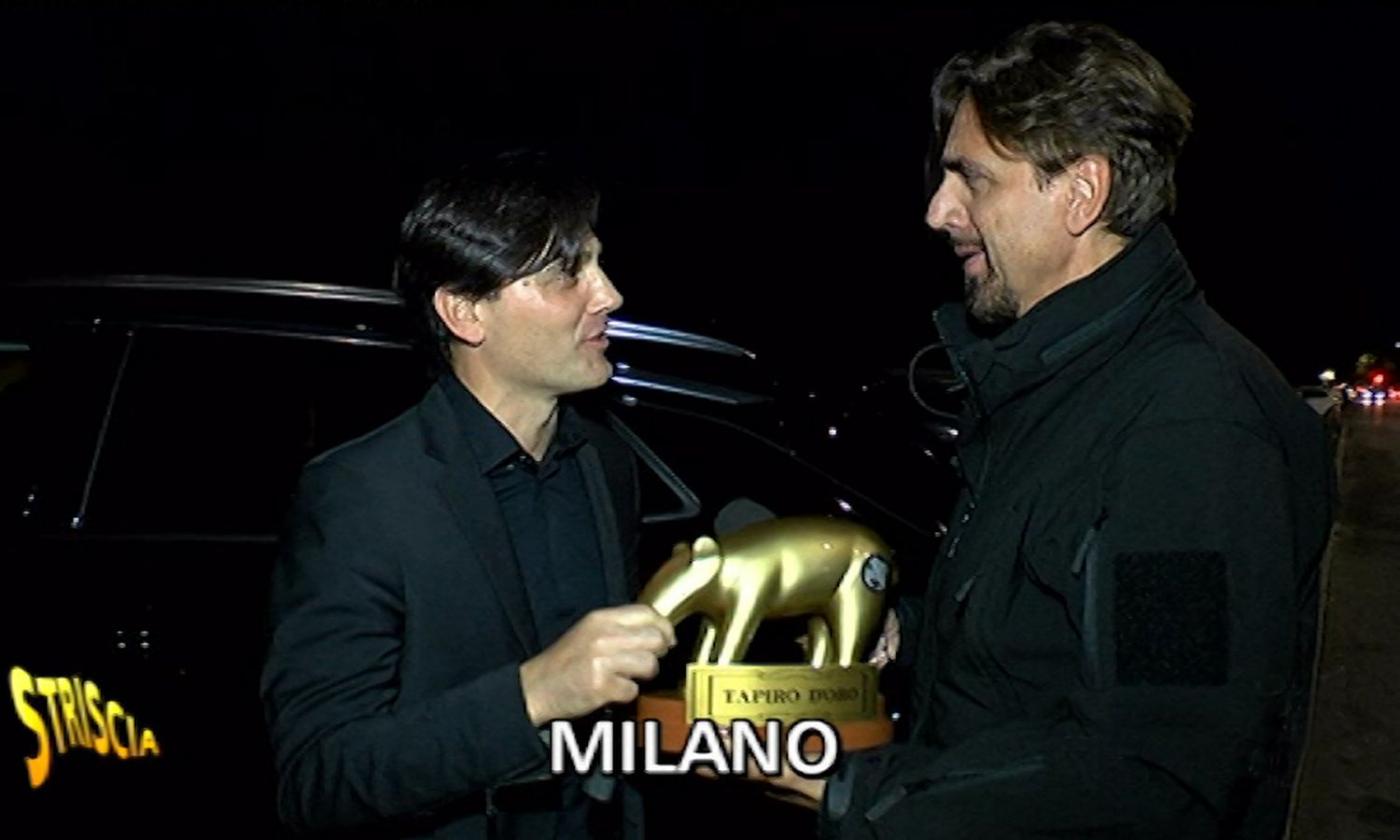 Tapiro d'Oro a Montella: 'Il mio Milan gioca bene, Bonucci sfortunato' VIDEO