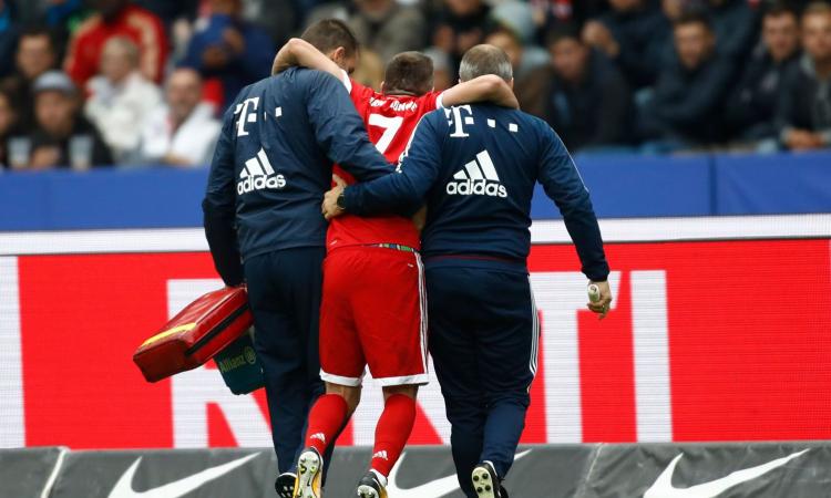 Tegola Bayern Monaco: rottura dei legamenti del ginocchio per Ribery