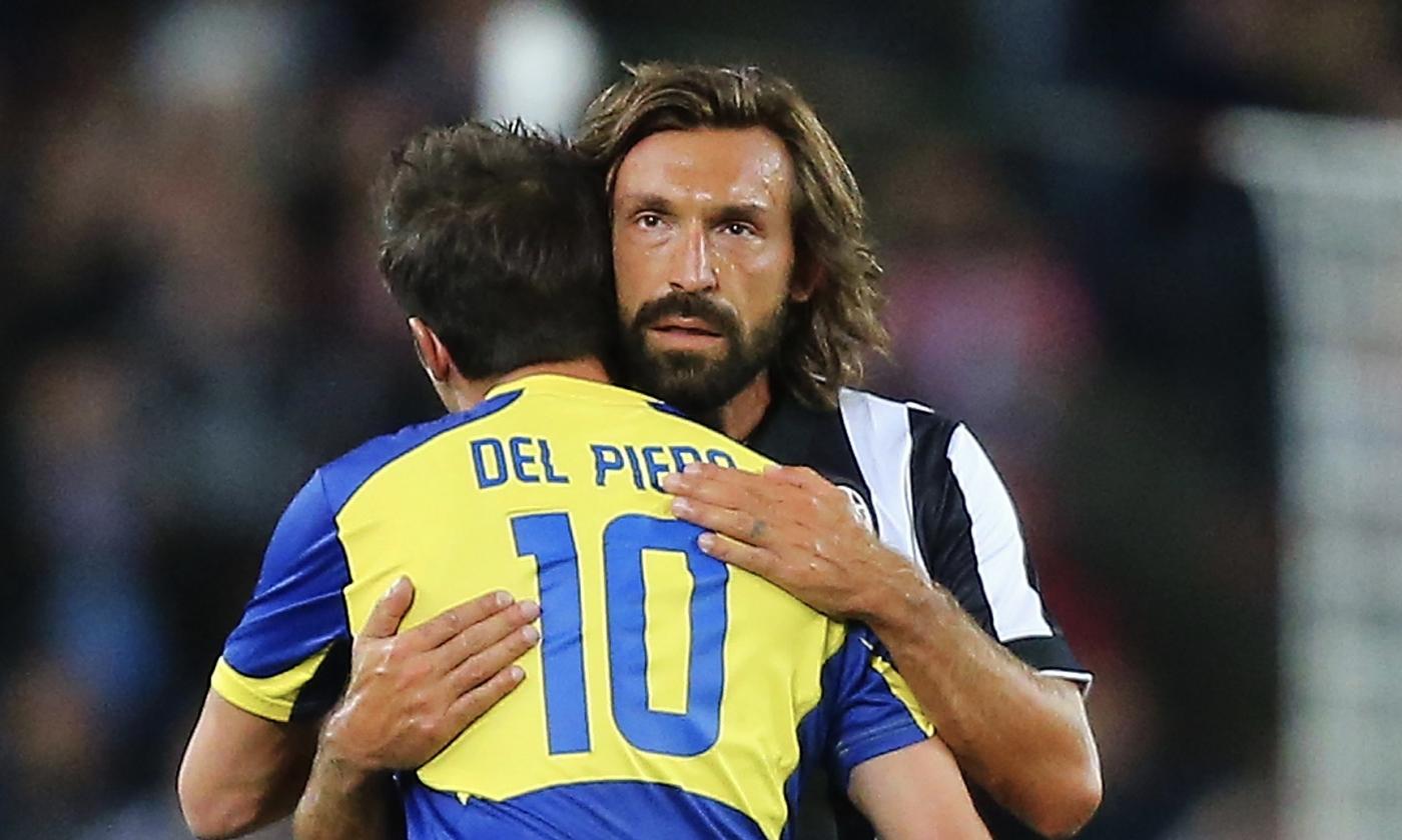 Del Piero, il commovente saluto a Pirlo: 'I campioni come te...'