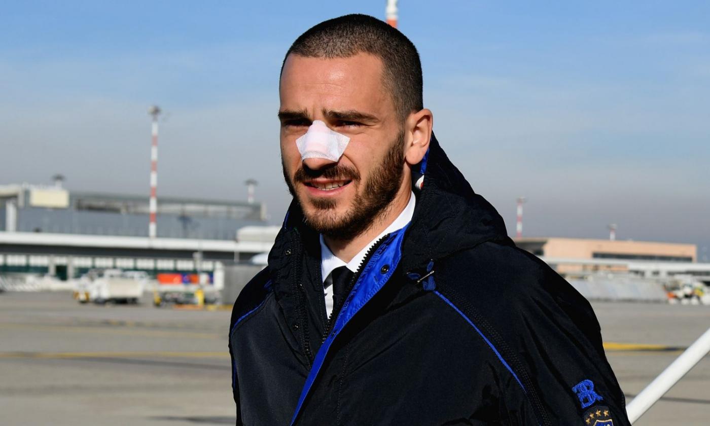 Italia: lieve frattura per Bonucci, ma contro la Svezia ci sarà