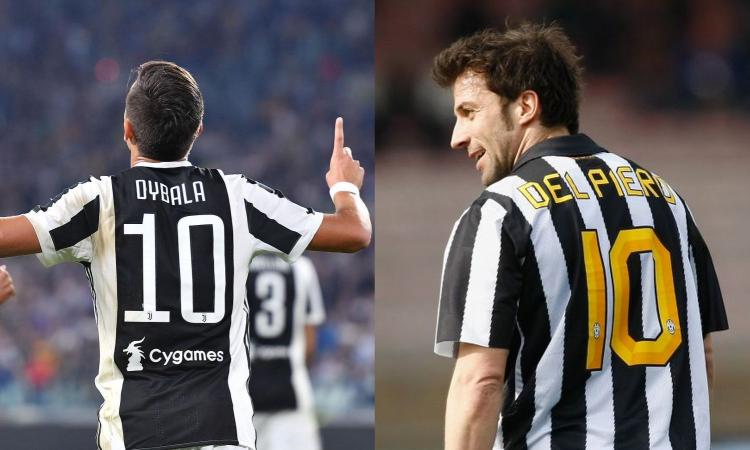 Juve, Dybala fa gli auguri a Del Piero: 'Una leggenda!' FOTO
