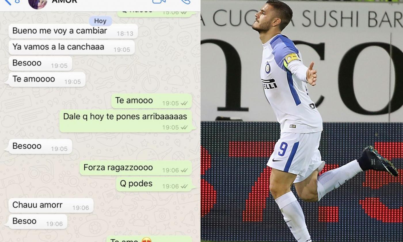 Inter, la chat tra Wanda e Icardi prima del Cagliari: 'Dai che ti porti avanti'