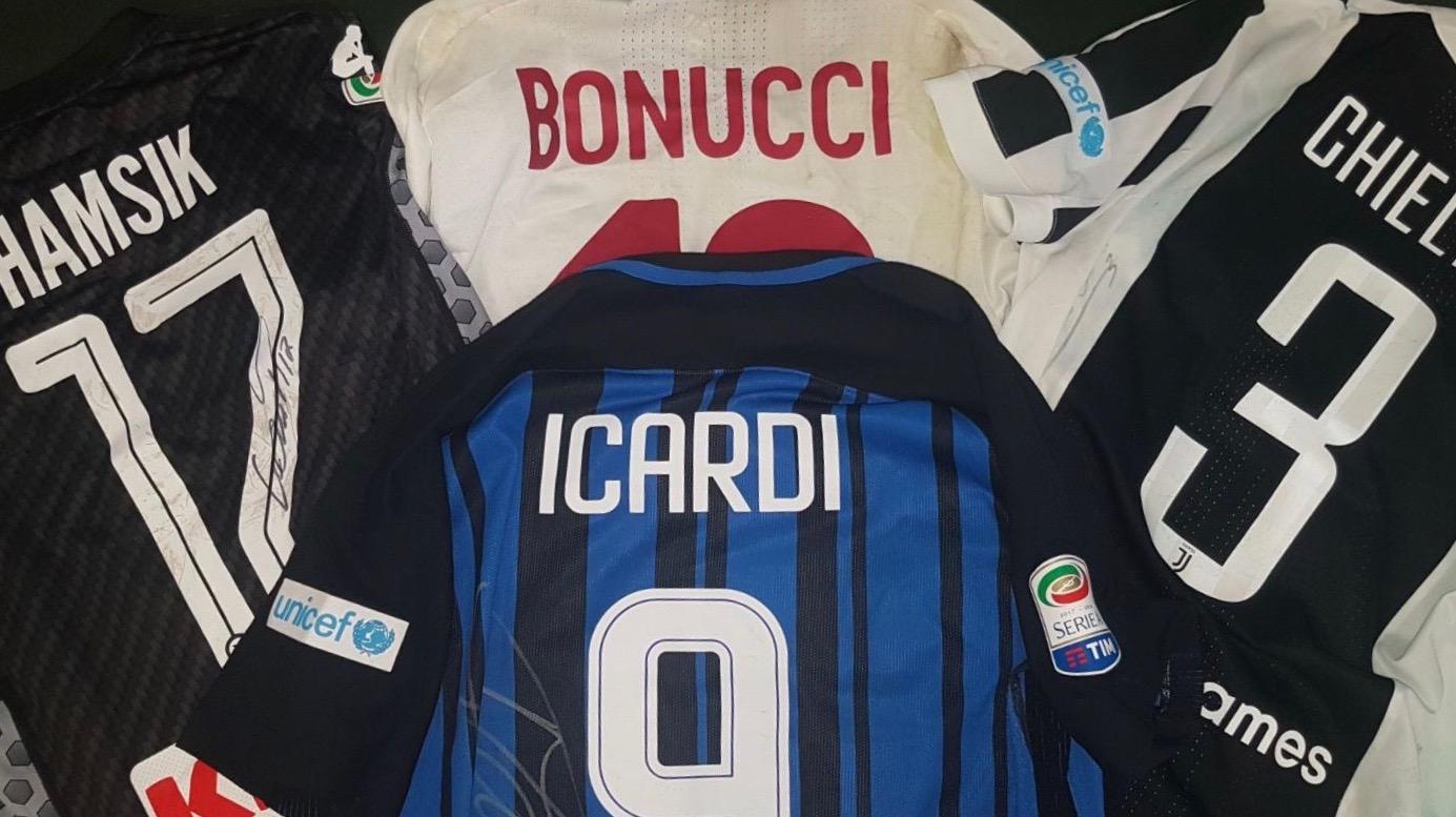 Serie A e UNICEF insieme: le maglie dei 20 capitani all'asta per beneficenza