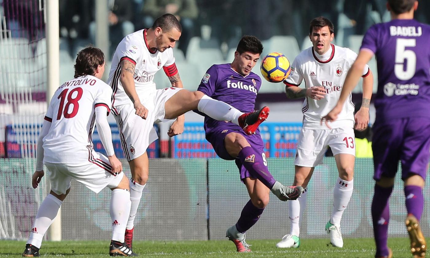 Fiorentina, rimpianti d'Europa. Domina il Milan, ma viene beffata