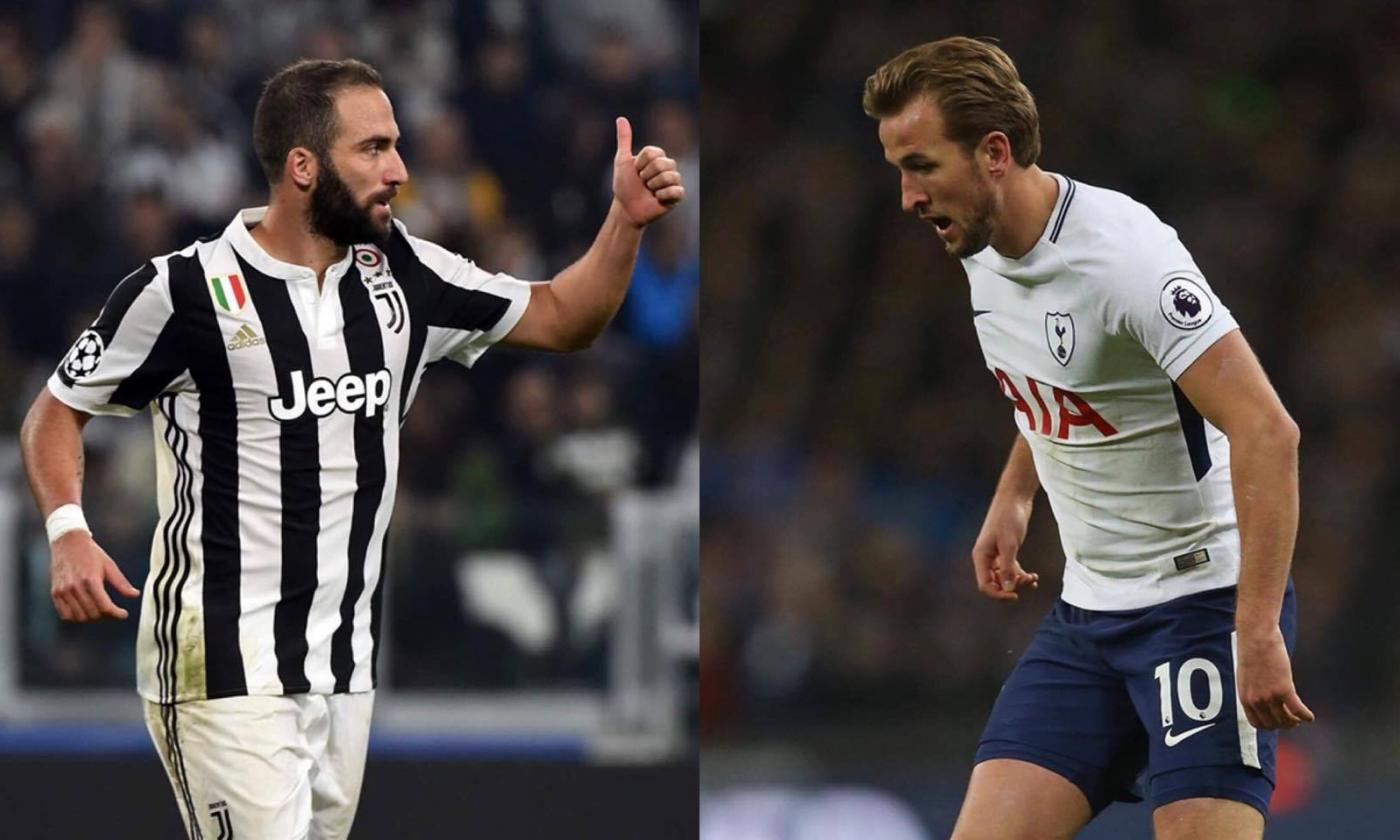 Juve-Tottenham, è Higuain contro Kane: i numeri