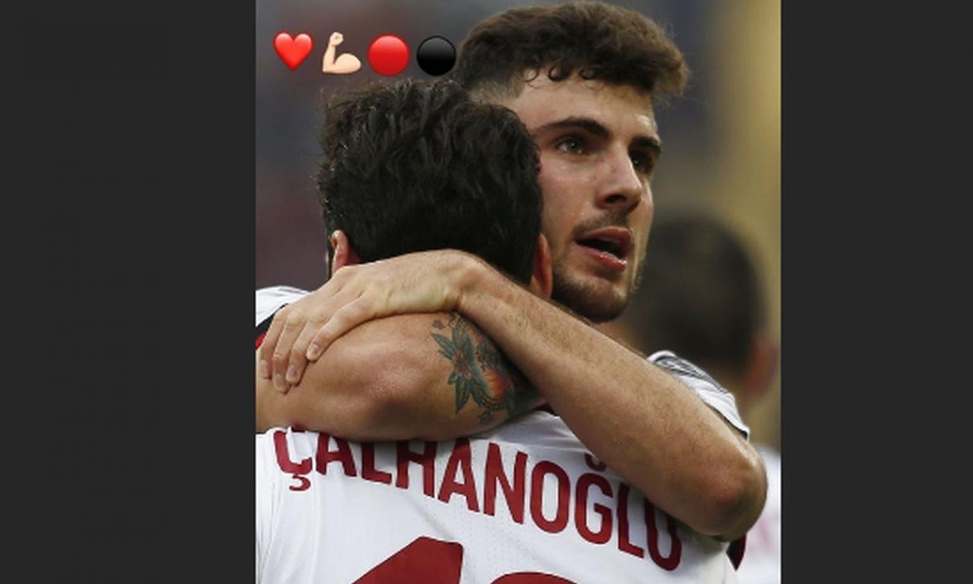 Milan, Cutrone esulta sui social