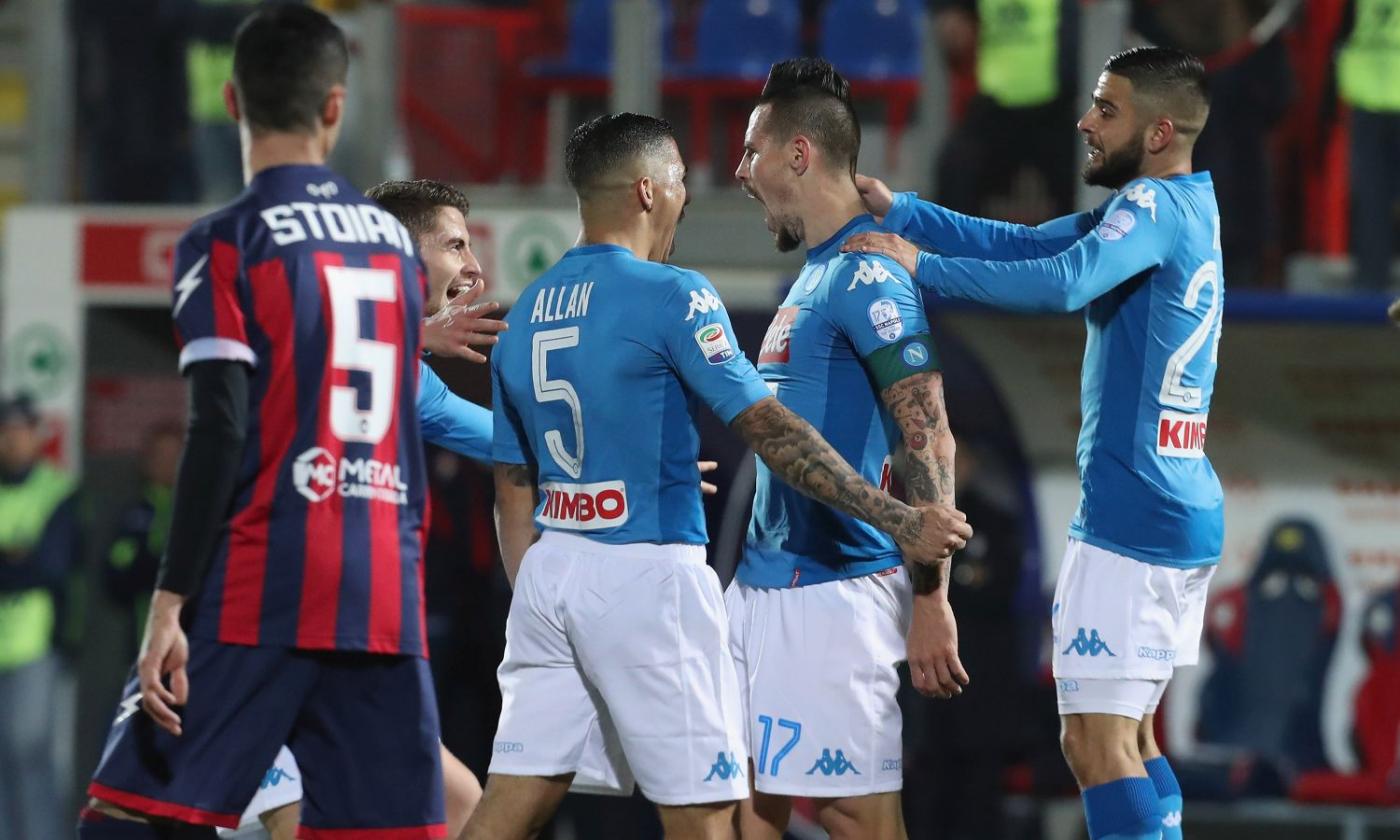 Napoli campione d'inverno: contro il Crotone basta un gol di Hamsik VIDEO