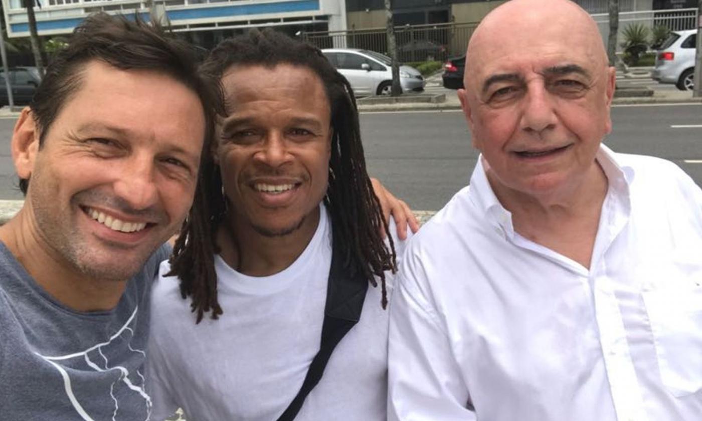 FOTO Ex Milan, Leonardo con Galliani e Davids a Rio: 'Che sorpresa!'