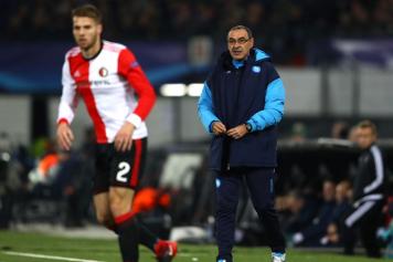 sarri, napoli, preoccupato, feyenoord, 2017/18