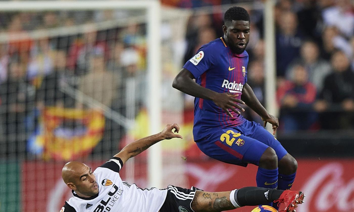 Allarma Barcellona: guaio muscolare per Umtiti, Clasico a rischio