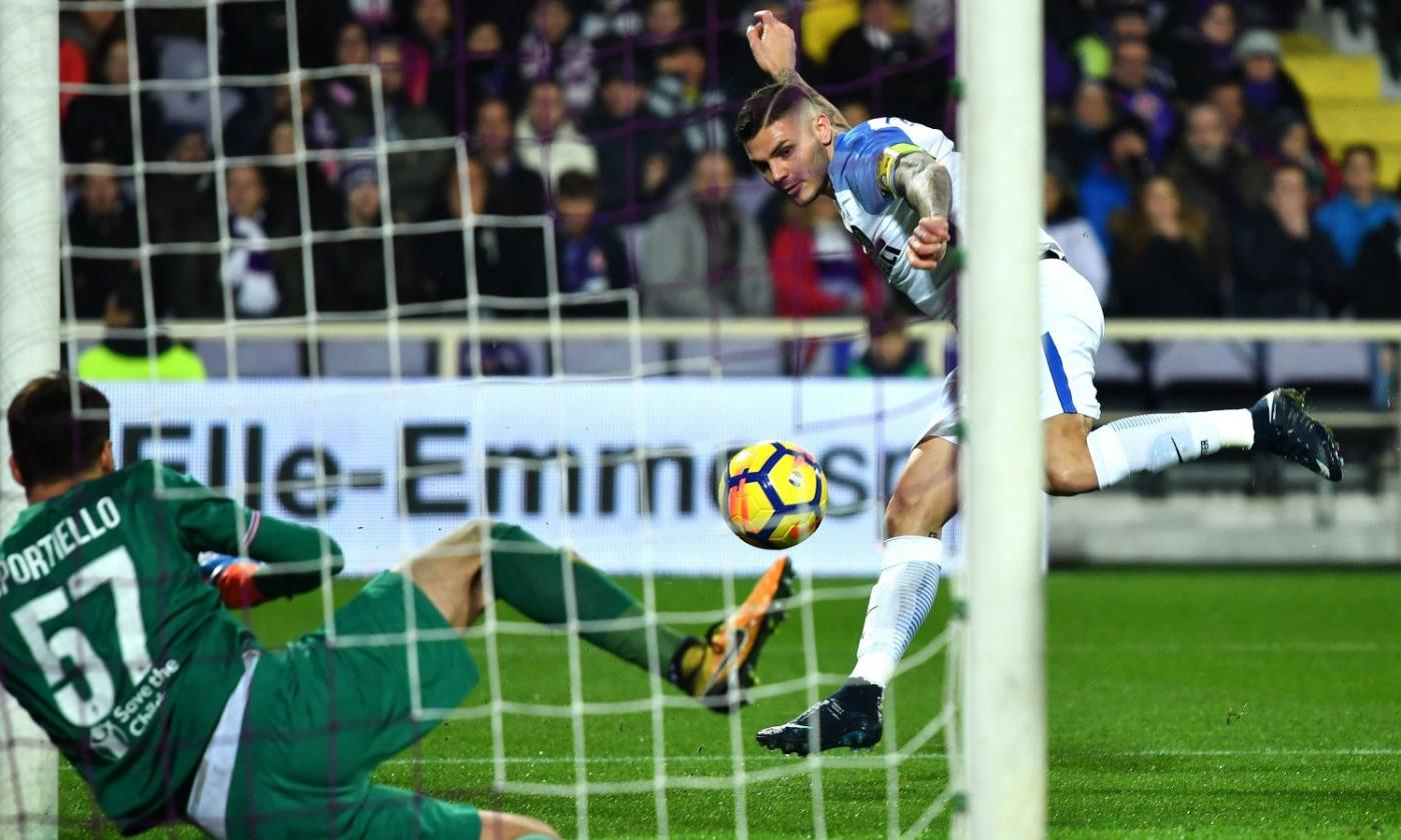 Icardi illude, Simeone riacciuffa l'Inter: contro la Fiorentina finisce 1-1 VIDEO