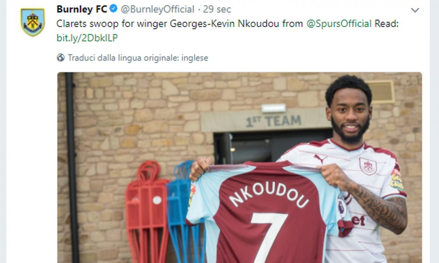 Burnley, UFFICIALE: un giocatore dal Tottenham