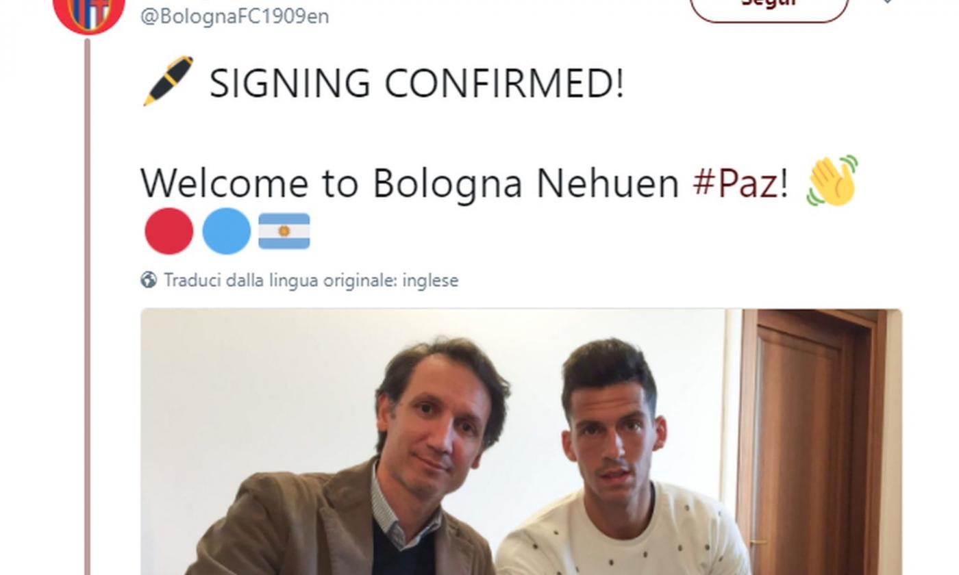 Bologna, UFFICIALE: ecco Paz