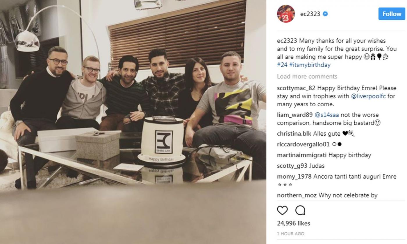 Emre Can pensa già alla Juve: torta bianconera per il compleanno! FOTO