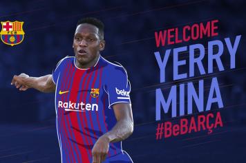 yerry mina, barcellona, ufficiale, 2017/18