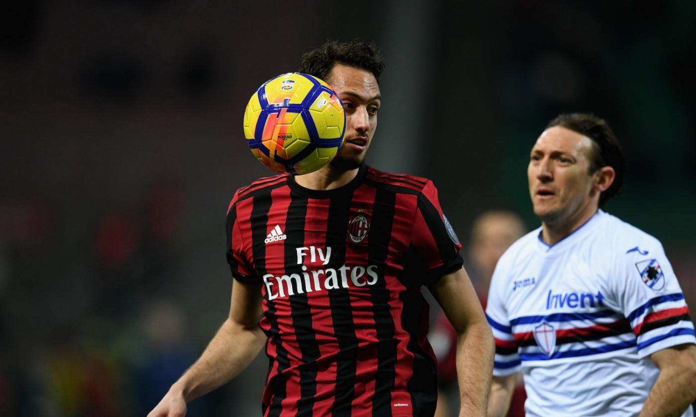 AC Milan sweat over Calhanoglu fitness as Turkey star suffers suspected knee injury