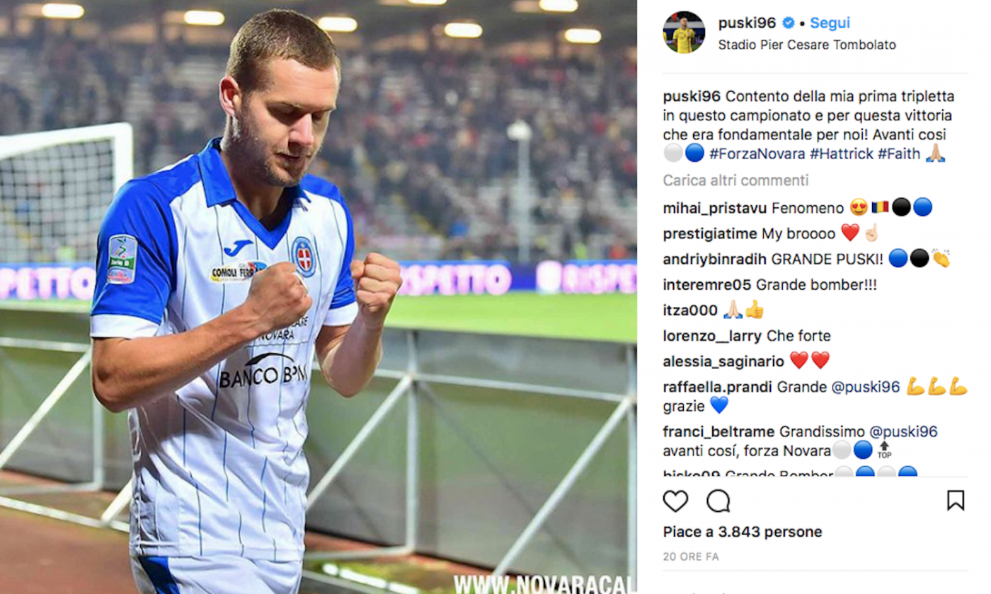 Puscas show a Novara: tripletta da urlo e numeri da record! E l'Inter ci crede