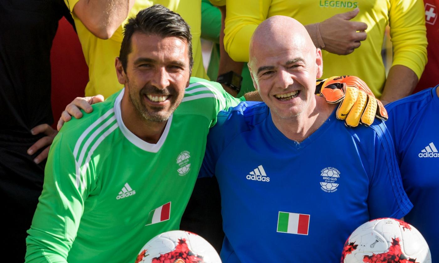 Infantino: 'Buffon alla Fifa se smette, in arrivo nuove regole sul calciomercato'