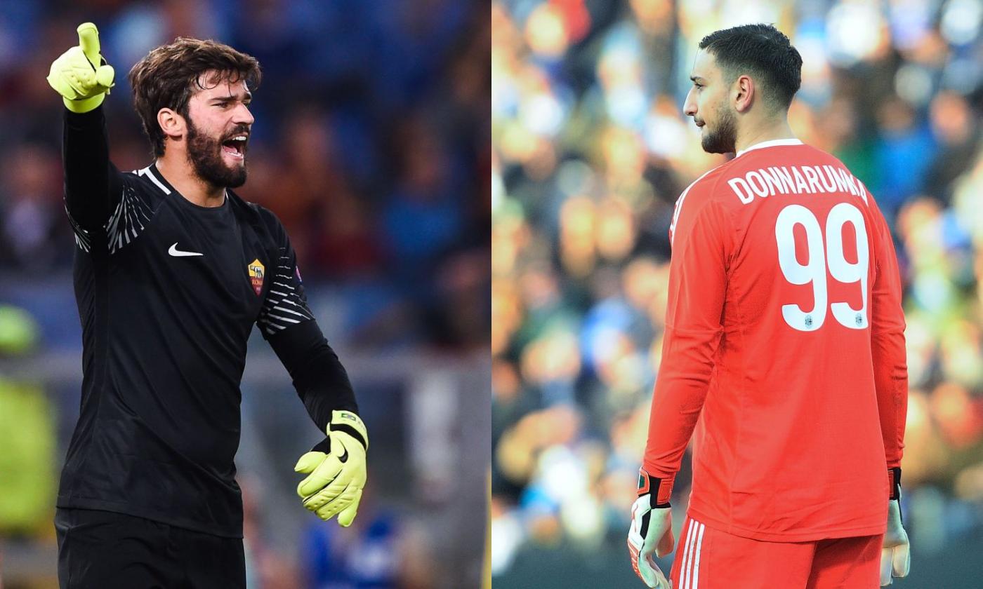 Alisson batte Donnarumma e può 'soffiargli' il Real Madrid