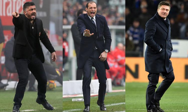 Da Mazzarri e Allegri a Pioli e Gattuso: la panchina logora chi ce l'ha