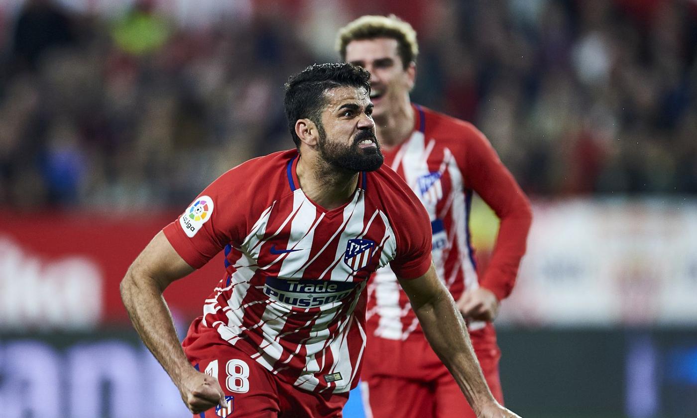 Atletico Madrid, infortunio per Diego Costa