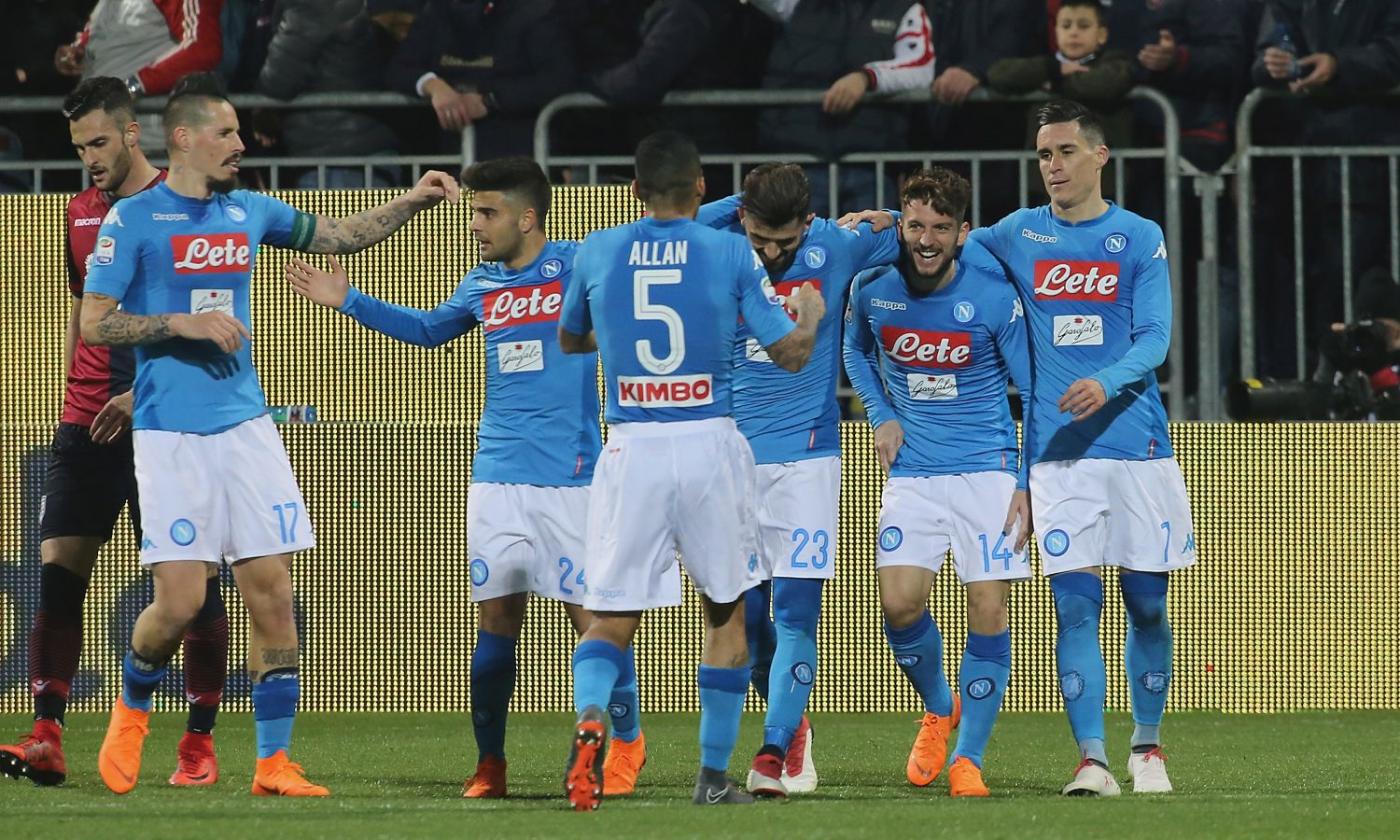 Cagliari-Napoli 0-5: il tabellino