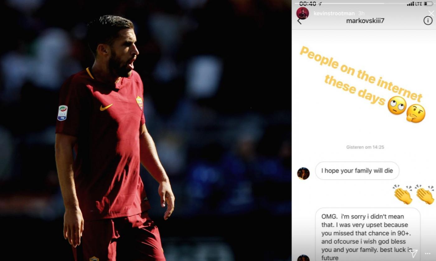 Roma: minacce social alla famiglia di Strootman, poi le scuse  FOTO