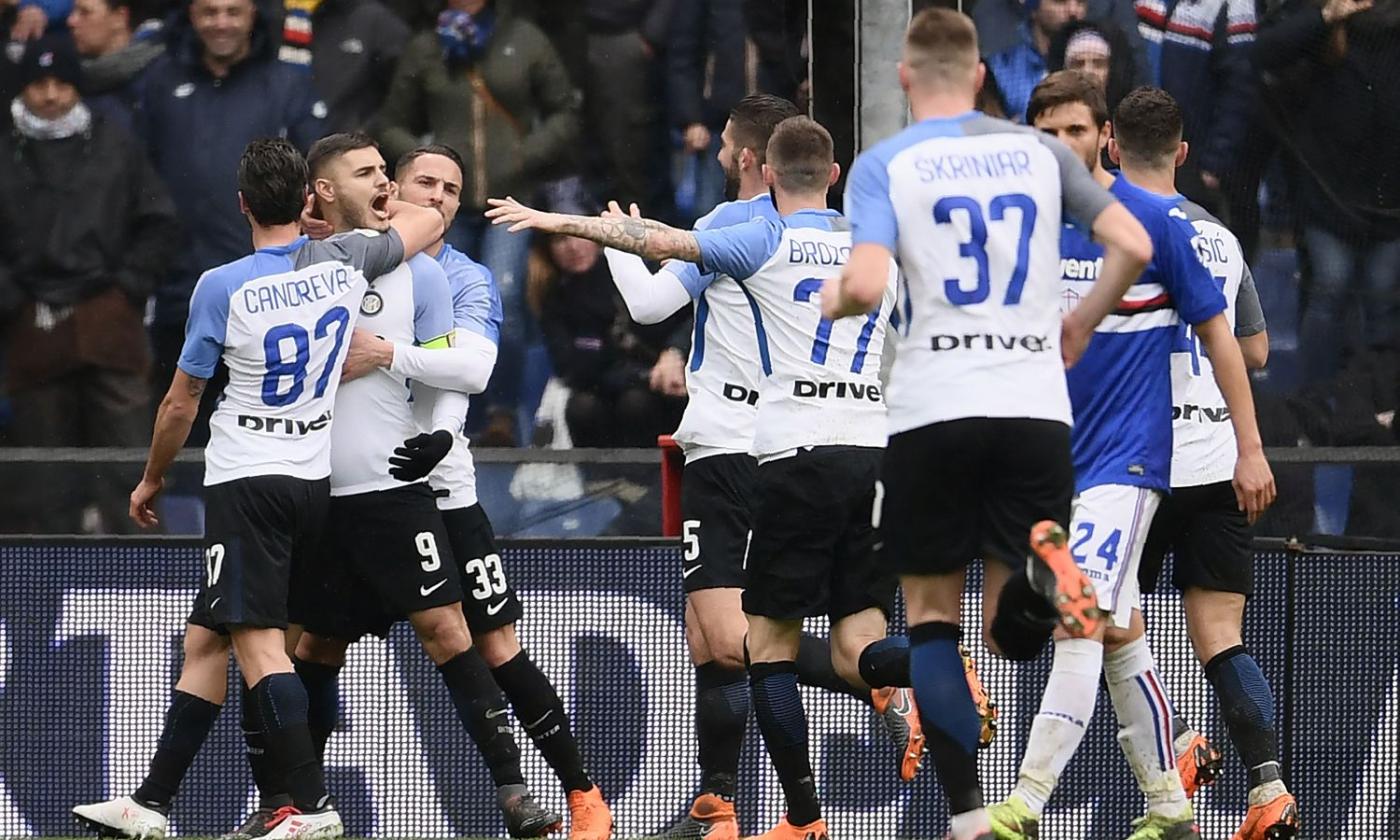 L'Inter sbanca Marassi: 5-0 alla Samp, con gol di Perisic e poker di Icardi 