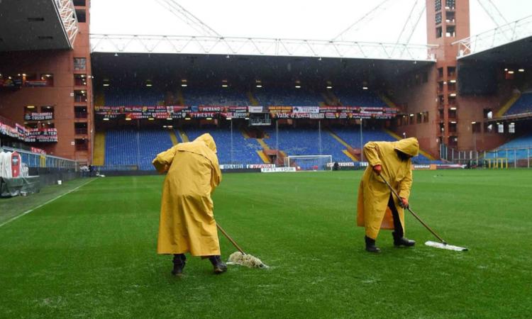 Allerta meteo a Genova: Sampdoria-Torino a rischio rinvio