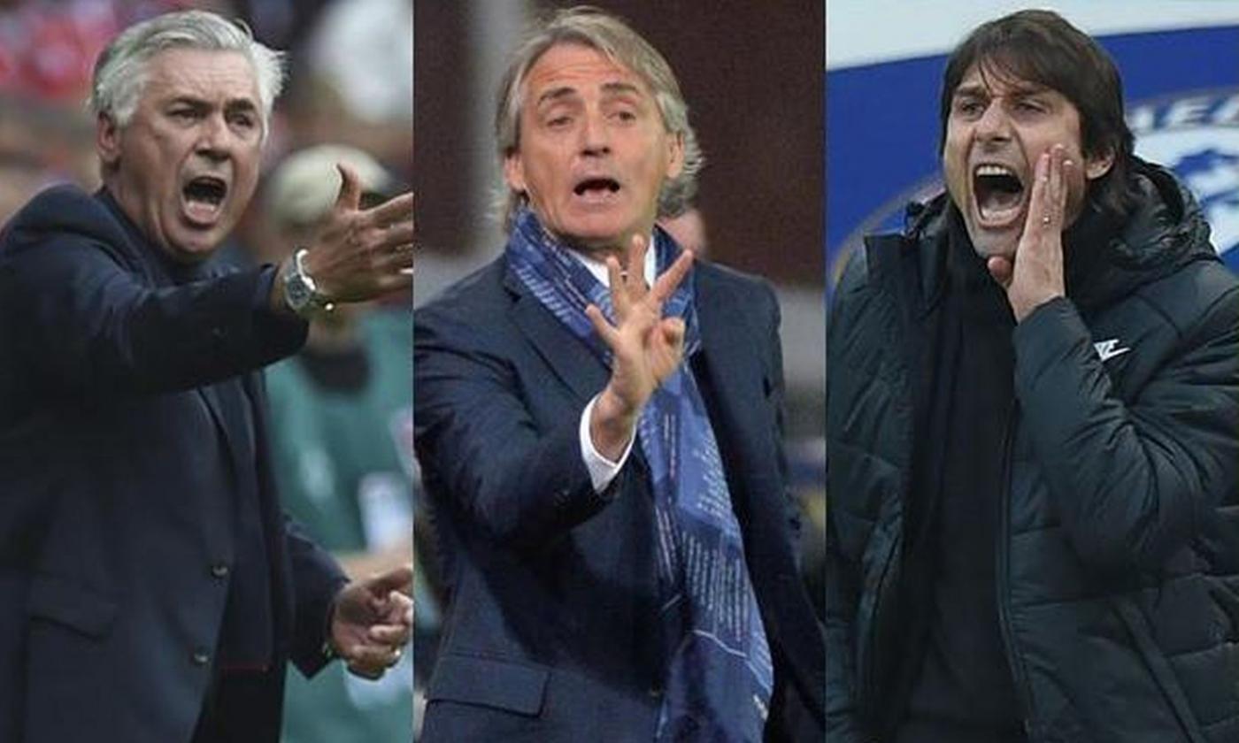 Ancelotti, Conte e Mancini: i candidati alla panchina Italia vanno tutti male!