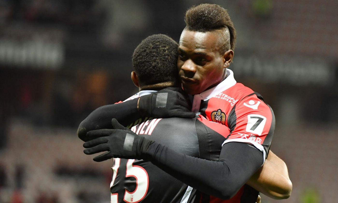 Ligue 1: Nizza ok con Balotelli e Cyprien, rimonta Monaco con Jovetic VIDEO