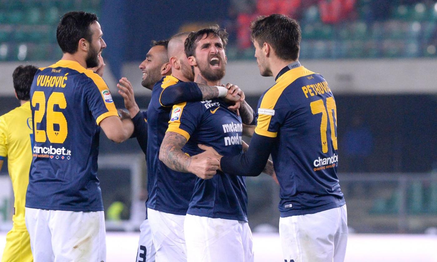 Il Verona fa festa con Caracciolo: salvezza a meno 1. Chievo, che incubo!