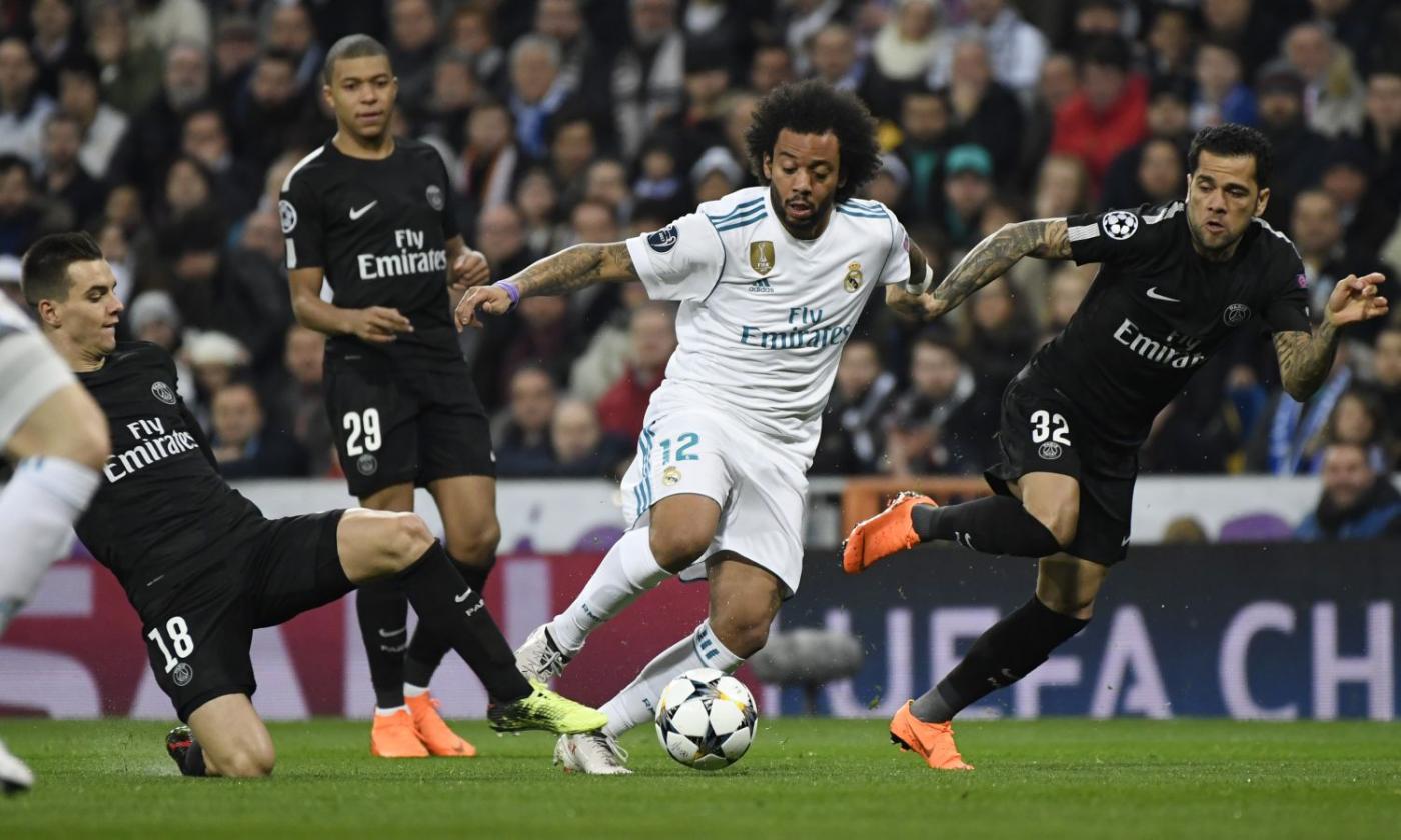 Real Madrid: Marcelo torna tra i convocati, è recuperato per il PSG