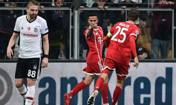 Il Bayern Monaco non fa sconti: 3-1 al Besiktas e vola ai quarti