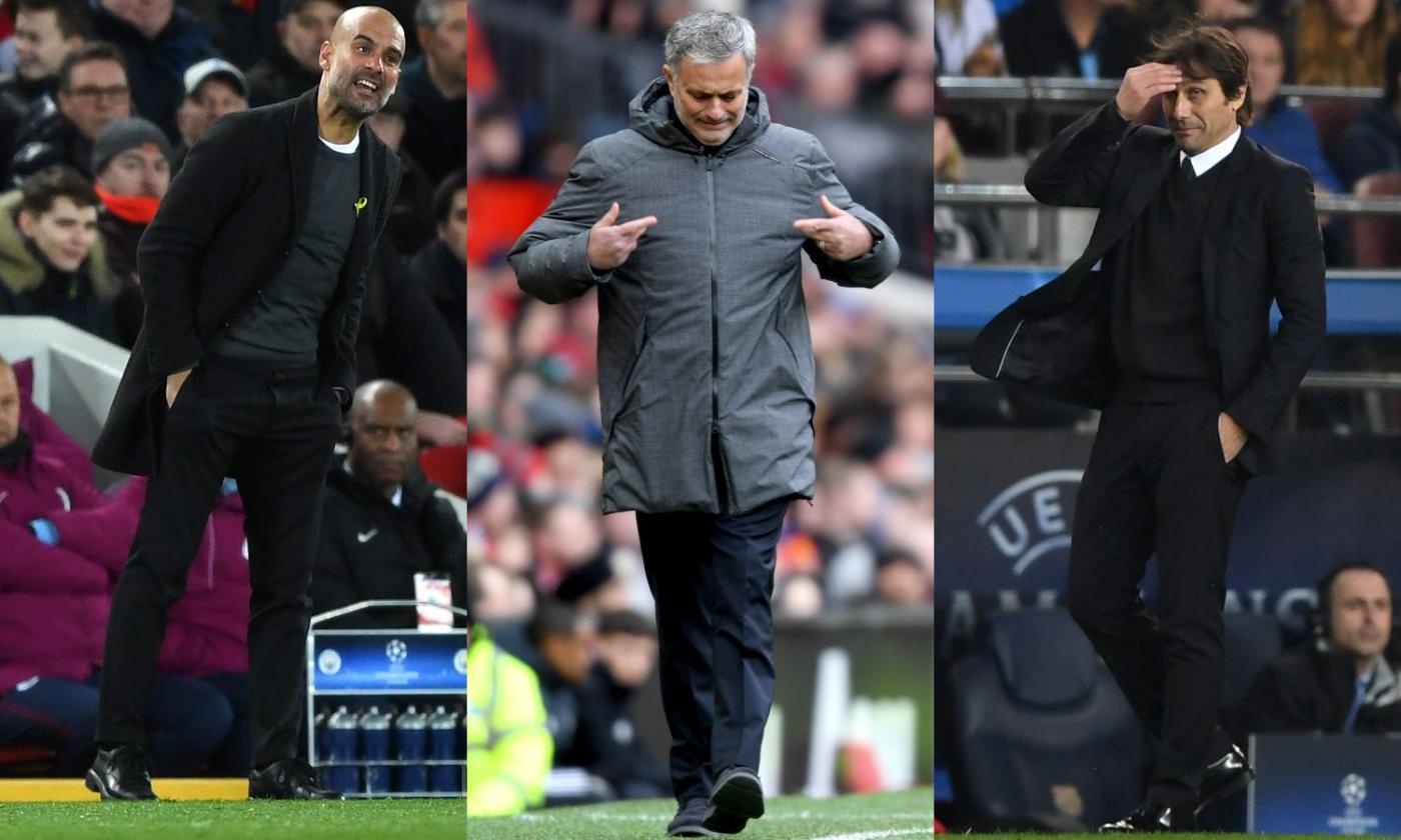 Guardiola, Mourinho e Conte flop: in Champions i 'santoni' stanno a guardare