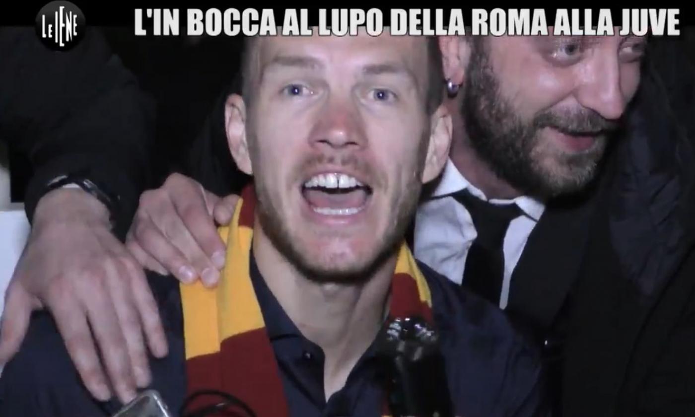 Roma, le Iene da Dzeko, Di Francesco e Florenzi: 'Juve, in bocca al lupo' VIDEO