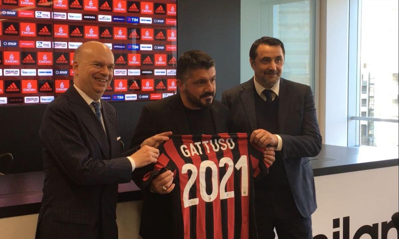 Milan, incontro Fassone-Mirabelli-Gattuso a Milanello